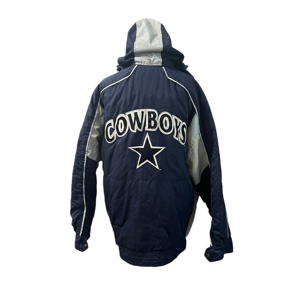 VTG Dallas Cowboys Nike NFL Pro Line Authentic Full Zip Jacket Removable Hoodie